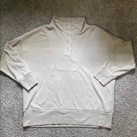 Womens Time and Tru Mock Neck Button Sweatshirt size XL - Picture 4 of 9